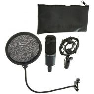 Audio-Technica AT2035 Large Diaphragm Studio Condenser Microphone bundled with Pop Filter