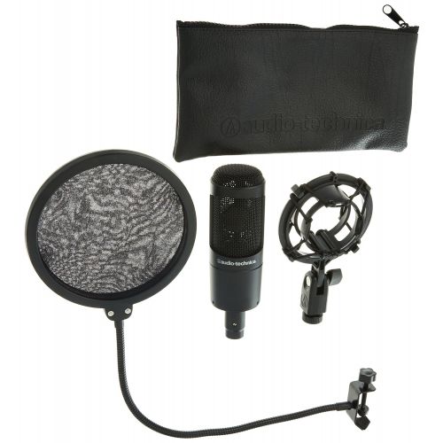 오디오테크니카 Audio-Technica AT2035 Large Diaphragm Studio Condenser Microphone bundled with Pop Filter
