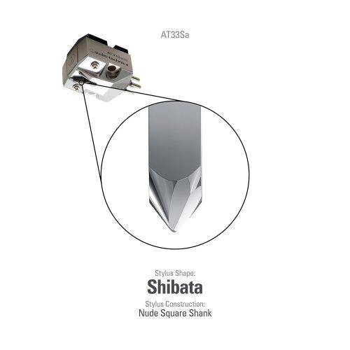 오디오테크니카 Audio-Technica AT33SA Shibata Nude Dual Moving Coil Turntable Cartridge