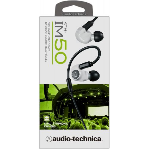 오디오테크니카 Audio-Technica ATH-IM50 Dual symphonic-driver In-ear Monitor headphones White (Japan Import)