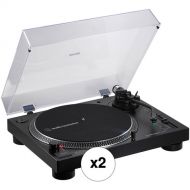 Audio-Technica Consumer AT-LP120XBT-USB Stereo Turntable with USB and Bluetooth (Black, Pair)