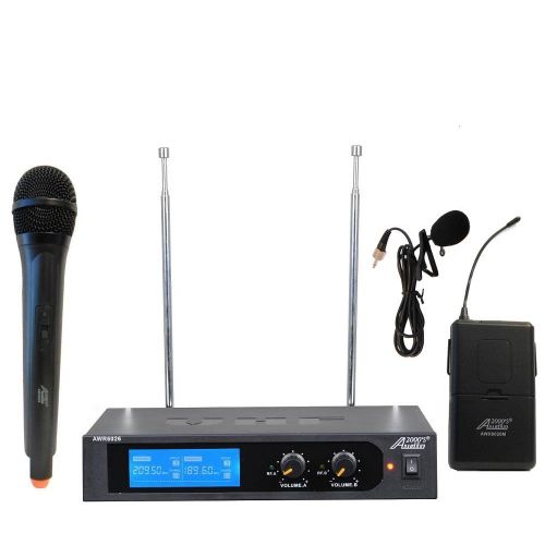  Audio2000S VHF AWM6026L Dual-Channel Microphone System