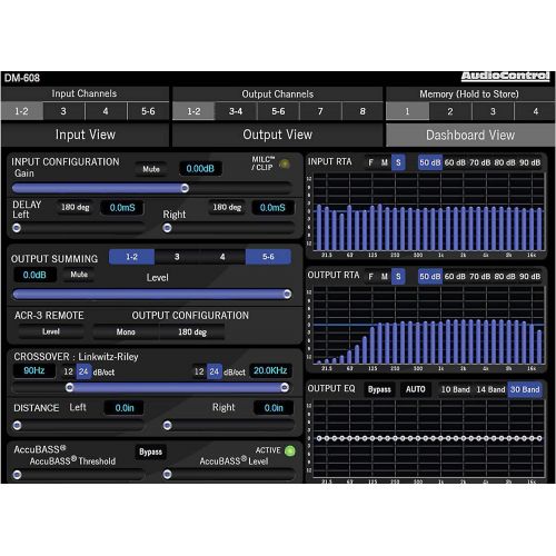  AudioControl DM-608 6 by 8 Channel Matrix Digital Signal Processor