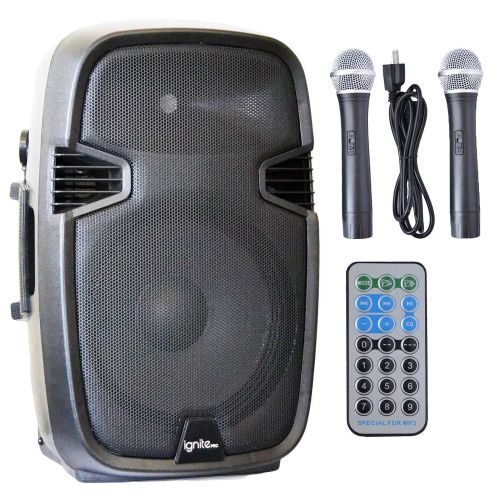  AudioQuest Ignite Pro 12 Pro Series Speaker DJ  PA System Rechargeable Battery  Bluetooth Connectivity 1500W Peak Power