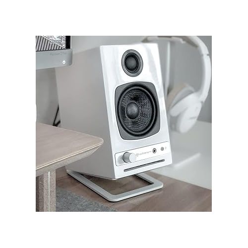  Audioengine A2-HD Home Music System - Wireless Speakers with Bluetooth - 60W Powered Computer and Desktop Speakers with aptX HD Bluetooth, AUX, USB, RCA, 24-bit DAC