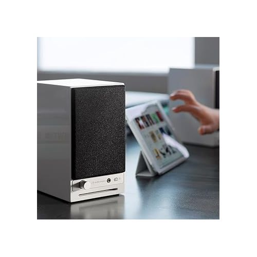  Audioengine A2-HD Home Music System - Wireless Speakers with Bluetooth - 60W Powered Computer and Desktop Speakers with aptX HD Bluetooth, AUX, USB, RCA, 24-bit DAC