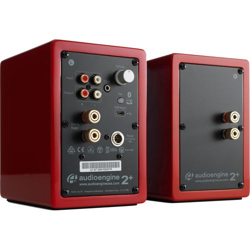  Audioengine A2+ Wireless Bluetooth Speaker System (Hi-Gloss Red, Pair)