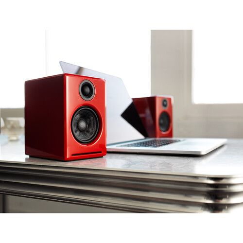  Audioengine A2+ Wireless Bluetooth Speaker System (Hi-Gloss Red, Pair)