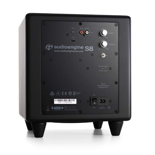  Audioengine S8 250W Powered Subwoofer, Built-in Amplifier (Black)