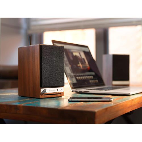  Audioengine HD3 60W Wireless Powered Desktop Speakers, Bluetooth aptX HD, USB 24-Bit DAC & Analog Amplifier (Walnut)