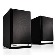 Audioengine HD6 150W Powered Bookshelf Stereo Speakers Home Music System w/aptX HD Bluetooth, AUX Audio, Optical, RCA, 24-bit DAC (Black)