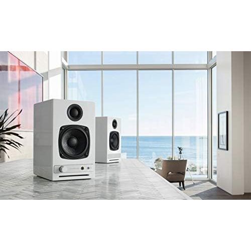  Audioengine HD3 Wireless Compact Speakers. Stream Pandora, Spotify, Tidal or your favorite app with aptX HD in High Resolution (White) Limited Edition