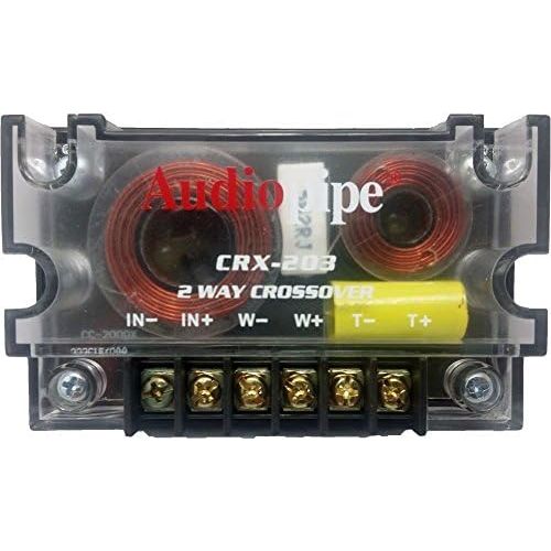  [아마존베스트]Audiopipe 300 Watts 2 Way Crossover - (2 Pack) Passive Car Audio Speaker Tweeter Mids and Highs CRX-203