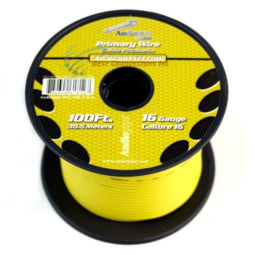  Audiopipe 16 Gauge Primary Remote Wire Solid & Stripe Single Conductor 12 Rolls 100 FT EA