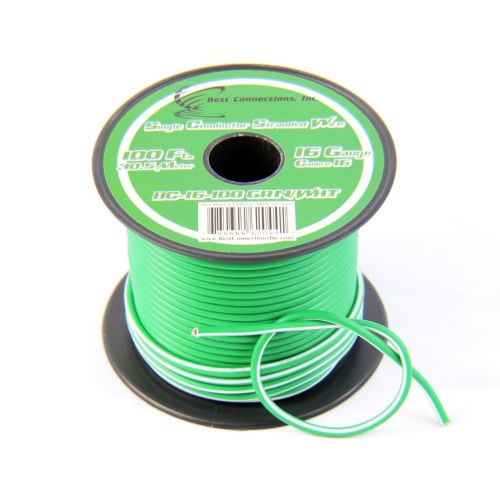  Audiopipe 16 Gauge Primary Remote Wire Solid & Stripe Single Conductor 12 Rolls 100 FT EA