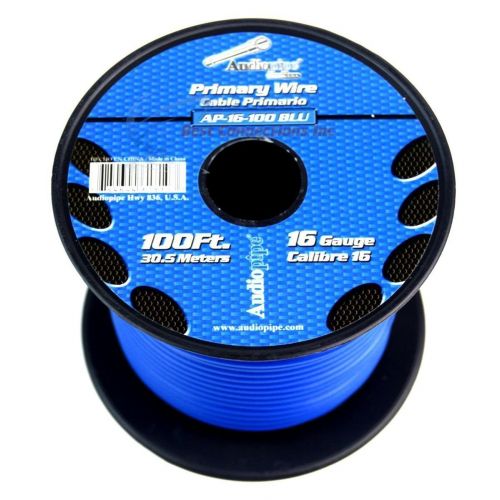  Audiopipe 16 Gauge Primary Remote Wire Solid & Stripe Single Conductor 12 Rolls 100 FT EA