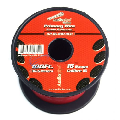  Audiopipe 16 GA 100 FT SPOOLS PRIMARY AUTO REMOTE POWER GROUND WIRE CABLE (8 ROLLS)