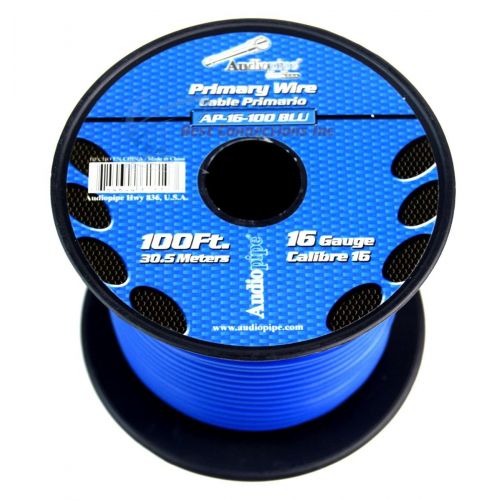  Audiopipe 16 GA 100 FT SPOOLS PRIMARY AUTO REMOTE POWER GROUND WIRE CABLE (8 ROLLS)