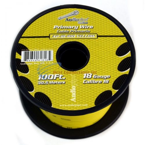  18 GA 100 Feet Audiopipe Primary Power Wire Remote Car Audio Home (10 Rolls)