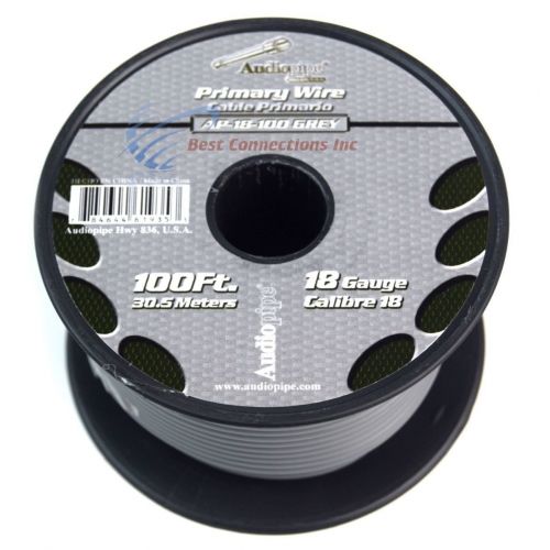  18 GA 100 Feet Audiopipe Primary Power Wire Remote Car Audio Home (10 Rolls)