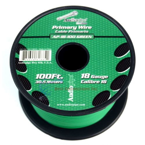  18 GA 100 Feet Audiopipe Primary Power Wire Remote Car Audio Home (10 Rolls)