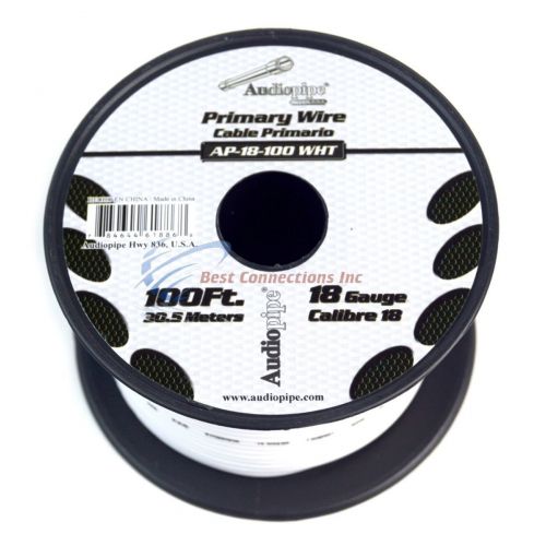  18 GA 100 Feet Audiopipe Primary Power Wire Remote Car Audio Home (10 Rolls)