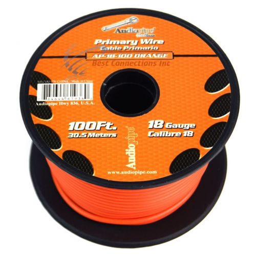  18 GA 100 Feet Audiopipe Primary Power Wire Remote Car Audio Home (10 Rolls)