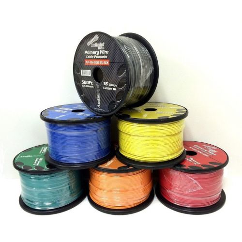  5 Rolls of 16 Gauge - 500 each Audiopipe Car Audio Home Primary Remote Wire