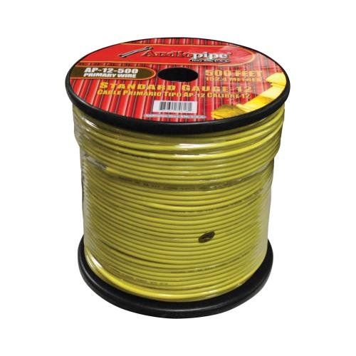  Audiopipe Ap12500yw 12 Gauge 500Ft Primary Wire Yellow