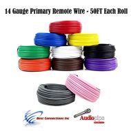Power Wire Remote 14 Gauge 50 Feet 10 Rolls Audiopipe Primary Car Audio Home LED