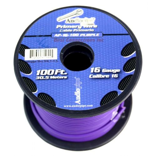  Audiopipe 16 GA 100 FT SPOOLS PRIMARY AUTO REMOTE POWER GROUND WIRE CABLE (10 ROLLS)