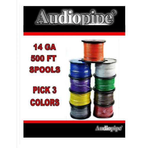  3 Rolls 14 GA 500 Feet Audiopipe Car Audio Home Primary Remote Wire Home LED