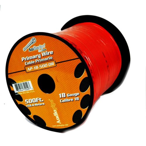  18 GA 500 Feet Audiopipe Primary Power Wire Remote Car Audio Home (4 Rolls)