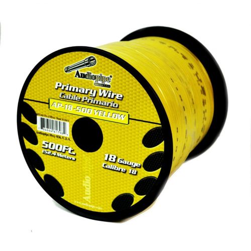  18 GA 500 Feet Audiopipe Primary Power Wire Remote Car Audio Home (4 Rolls)