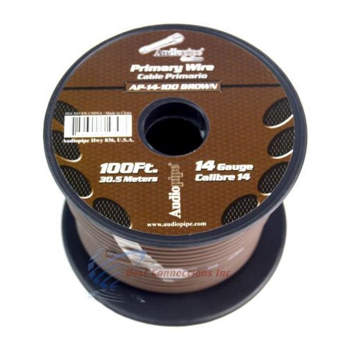  Audiopipe 14 Gauge 18 Rolls 100 FT Spool Primary Remote Wire Single Conductor Copper Clad