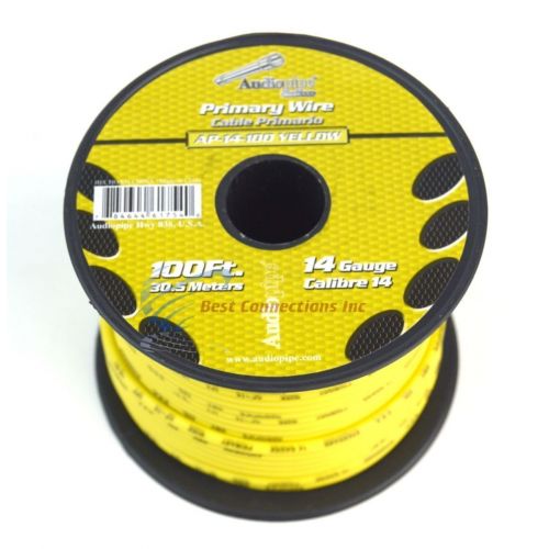  Audiopipe 14 Gauge Primary Remote Wire 13 Rolls 100 FT EA Solid & Stripe Colors Available