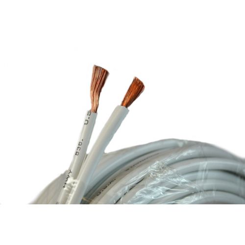  Audiopipe Speaker Wire 14 GA White Stranded Copper Clad 250 Feet Home Audio Surround Sound