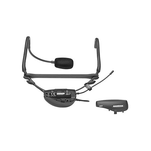  Bundle: (1) Samson AirLine 77 Wireless AH7-Qe Fitness Spin Headset Microphone Mic System-K6 Bundle with (1) Rockville ROCK EVERYWHERE Portable Bluetooth Speaker (2 Items)