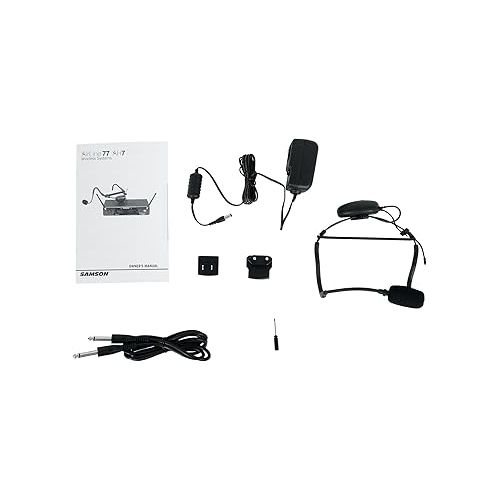  Bundle: (1) Samson Airline 77 Wireless AH7-Qe Fitness Spin Headset Microphone Mic System-K6 Bundle with (1) Rockville Rock Everywhere Portable Bluetooth Speaker (2 Items)