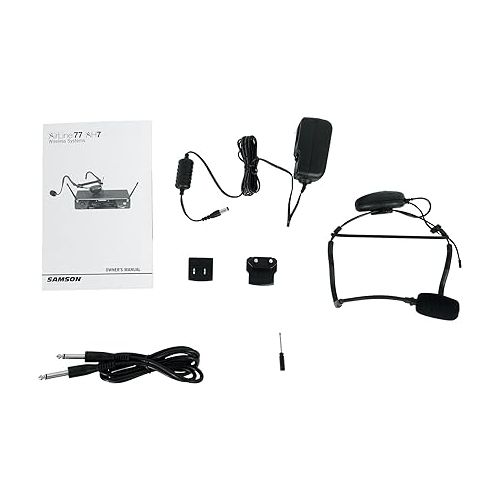  Bundle: (1) Samson Airline 77 Wireless AH7-Qe Fitness Spin Headset Microphone Mic System-K6 Bundle with (1) Rockville Rock Everywhere Portable Bluetooth Speaker (2 Items)