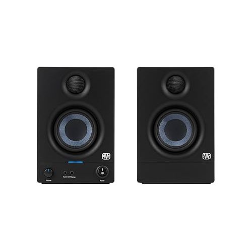  Bundle: Pair Presonus Eris 3.5 Studio Monitors Speakers Bundle with Pair Rockville RRS190S Foam Studio Monitor Pads + Rockville RVSM5 Pair Studio Bookshelf Speaker Stands (3 Items)