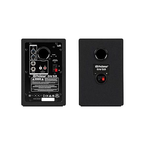  Bundle: Pair Presonus Eris 3.5 Studio Monitors Speakers Bundle with Pair Rockville RRS190S Foam Studio Monitor Pads + Rockville RVSM5 Pair Studio Bookshelf Speaker Stands (3 Items)