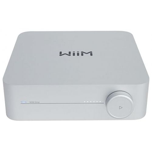  Bundle:(1) Wiim Amp Silver Wifi Streaming Home Audio Amplifier Receiver Bundle with (2) Rockville RockShelf 68B Bookshelf Speakers & (1) Rockville BN20 20' Pro Cable (4 Items)