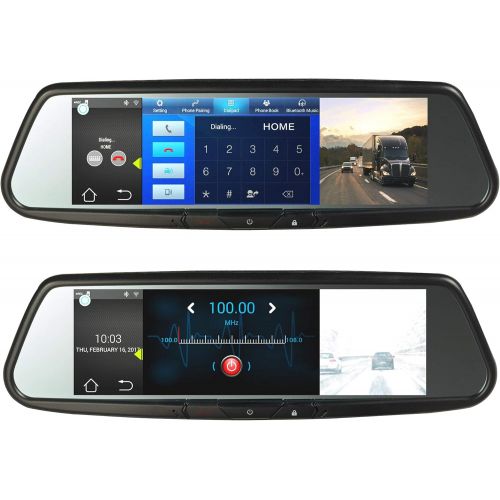  Audiovox RVM740SM 7.8 Inch Smart Mirror with Built In Bluetooth and Dash Cam DVR