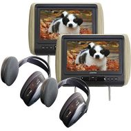 (2) Audiovox AVXMTGHR9HD 9 Headrest Monitor Systems wBuilt in DVD Player