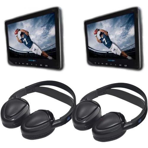  Audiovox AVX10USB Universal Seat-back DVD Video bundle with Headphones