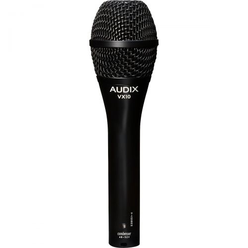  Audix},description:The handheld Audix VX10 Condenser Microphone is designed to raise performance standards in the areas of live sound and broadcast. With a uniformly controlled fre