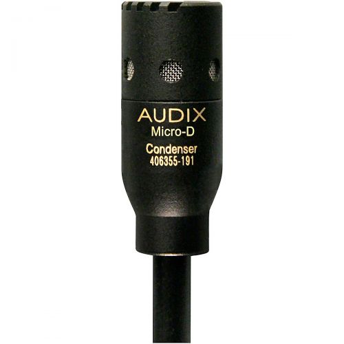  Audix},description:The Audix Micro-D Mini Clip-On Condenser Drum Mics 140 dB SPL handling makes it an especially good microphone for drums and speaker cabinets. The Micro-D can be