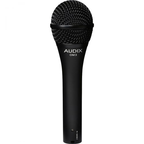  Audix},description:The Audix OM3 Hypercardioid Vocal Mic is designed, assembled, and tested by Audix in the USA. The OM3 is a dynamic vocal microphone used for a wide variety of li