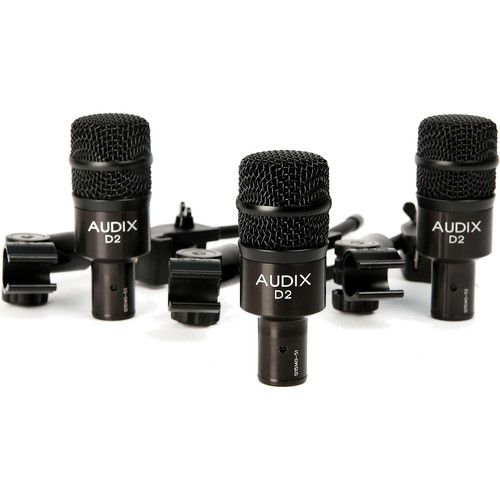  Audix D2 Dynamic Instrument Microphone Trio (3-Pack)